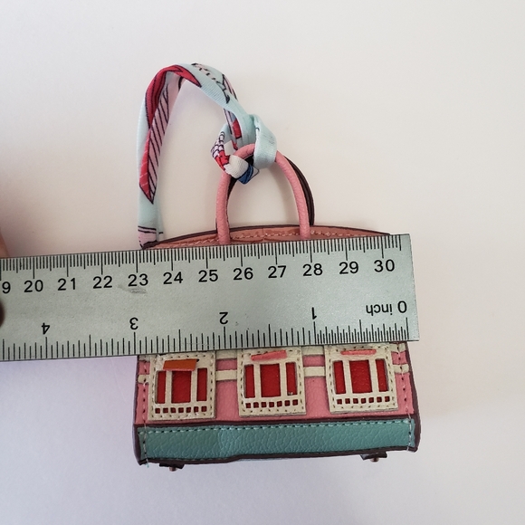 Handmade Tiny PU Leather Handbag Keychain Lovely Pendant Bag Earphone Case - Picture 6 of 11